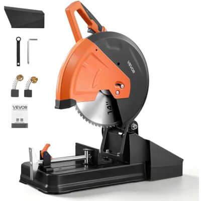 VEVOR Afkortzaag voor het zagen van metaal, 355 mm, koude snede, 2800 W Metaalsnijder voor productie, lassen, constructie, verstekbereik +/- 45°, 1100 omw/min, vonkenbescherming VEVOR Afkortzaag voor het zagen van metaal, 355 mm, koude snede, 2800 W Metaalsnijder voor productie, lassen, constructie, verstekbereik +/- 45°, 1100 omw/min, vonkenbescherming