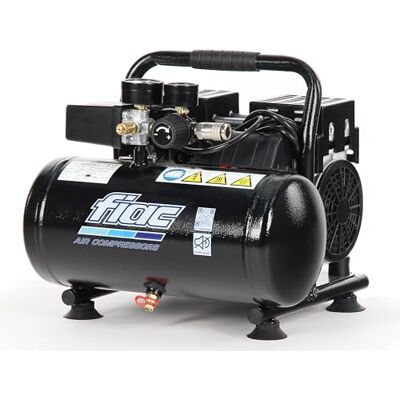 FIAC Draagbare luchtcompressor Supersilent 6, olievrij, maximale druk 8 bar, 1 pk, tank 6 liter, geluidsniveau 58 dB LpA FIAC Draagbare luchtcompressor Supersilent 6, olievrij, maximale druk 8 bar, 1 pk, tank 6 liter, geluidsniveau 58 dB LpA