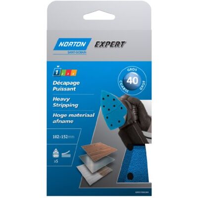 Symantec Schuurbladen voor multischuurmachines, zelfklevend Expert, korrel 40, 102 x 152 mm, 5 stuks Symantec Schuurbladen voor multischuurmachines, zelfklevend Expert, korrel 40, 102 x 152 mm, 5 stuks