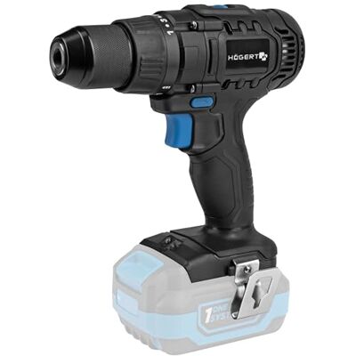 Högert TECHNIK Accuschroefboormachine, 18 V, 50 Nm draaimoment, 13 mm auto-lock boorhouder, 21 + 1 draaimomentniveaus, 2 snelheden, ledverlichting, zonder accu, metalen aandrijving, ideaal voor hout Högert TECHNIK Accuschroefboormachine, 18 V, 50 Nm draaimoment, 13 mm auto-lock boorhouder, 21 + 1 draaimomentniveaus, 2 snelheden, ledverlichting, zonder accu, metalen aandrijving, ideaal voor hout