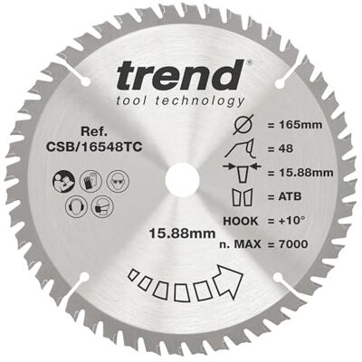 Trend CSB/16548TC Craft Pro DUNNE KERF TCT Cirkelzaagblad - Cirkelzaagblad Trend CSB/16548TC Craft Pro DUNNE KERF TCT Cirkelzaagblad - Cirkelzaagblad