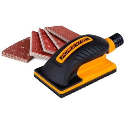 POWERTEC 71514 Vacuüm handschuurblokset met aluminium oxide schuurpad assortiment 80 mm x 130 mm 50 stuks (40, 80, 120, 180, 240 korrels, 10 van elke) POWERTEC 71514 Vacuüm handschuurblokset met aluminium oxide schuurpad assortiment 80 mm x 130 mm 50 stuks (40, 80, 120, 180, 240 korrels, 10 van elke)