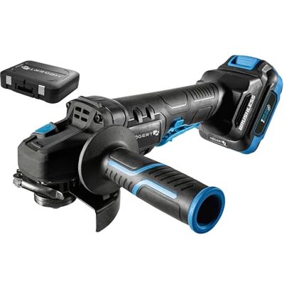 Högert TECHNIK Accu-haakse slijper set 18 V, 125 mm, borstelloze motor, peddelschakelaar, 8000 tpm, 4,0 Ah accu, 4 A oplader, koffer, led-verlichting, voor metaal en hout Högert TECHNIK Accu-haakse slijper set 18 V, 125 mm, borstelloze motor, peddelschakelaar, 8000 tpm, 4,0 Ah accu, 4 A oplader, koffer, led-verlichting, voor metaal en hout