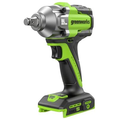 Greenworks 24V Cordless Brushless 500Nm Impact Wrench IW5500 without USB-C Battery and charger IW5500 Greenworks 24V Cordless Brushless 500Nm Impact Wrench IW5500 without USB-C Battery and charger IW5500