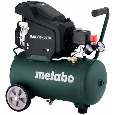 Metabo Basic 250-24 W compressor (met universele snelkoppeling, overbelastingsbeveiliging, oliegesmeerde zuigercompressor, werkplaatsaccessoire) 601523000 Metabo Basic 250-24 W compressor (met universele snelkoppeling, overbelastingsbeveiliging, oliegesmeerde zuigercompressor, werkplaatsaccessoire) 601523000