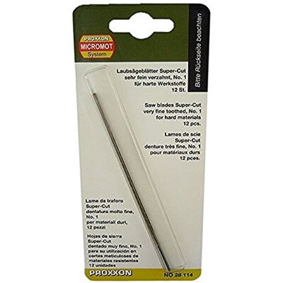PROXXON 28114 Super-Cut zaagbladen met zeer fijne vertanding, 12 stuks PROXXON 28114 Super-Cut zaagbladen met zeer fijne vertanding, 12 stuks