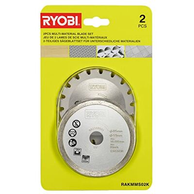RYOBI RAKMMS02K Zaagbladen voor meerdere materialen (2 stuks) zilver RYOBI RAKMMS02K Zaagbladen voor meerdere materialen (2 stuks) zilver