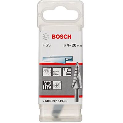 Bosch Professional Hss Trapboor (Met 1/4 Inch -Zeskantschacht, Ø 4-20 Mm, 9 Treden) Durchmesser: 4.0-20.0 Bosch Professional Hss Trapboor (Met 1/4 Inch -Zeskantschacht, Ø 4-20 Mm, 9 Treden) Durchmesser: 4.0-20.0