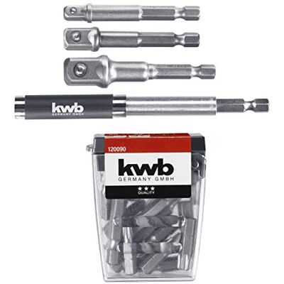 kwb 23-delige bitset incl. dopsleuteladapter en bithouder 80 mm/verlengbaar tot 118 mm voor accuschroevendraaier, steeksleutel-vierkante adapter kwb 23-delige bitset incl. dopsleuteladapter en bithouder 80 mm/verlengbaar tot 118 mm voor accuschroevendraaier, steeksleutel-vierkante adapter