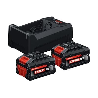 Bosch EXPERT 18V System starterset met hoog vermogen: 2 x EXBA 18V-55 + 1 x snellader GAL 12V/18V-18 Bosch EXPERT 18V System starterset met hoog vermogen: 2 x EXBA 18V-55 + 1 x snellader GAL 12V/18V-18