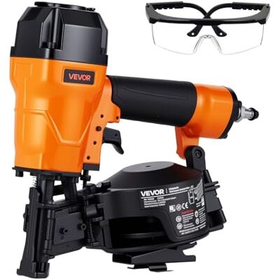 VEVOR Persluchtspijker met spoel 15 graden CN45C, spijker voor dak- en daktegels van asfalt, lengte spijkers 19-45 mm, 2 schietmodi en diepteverstelling zonder gereedschap, 4,8-7,5 bar VEVOR Persluchtspijker met spoel 15 graden CN45C, spijker voor dak- en daktegels van asfalt, lengte spijkers 19-45 mm, 2 schietmodi en diepteverstelling zonder gereedschap, 4,8-7,5 bar