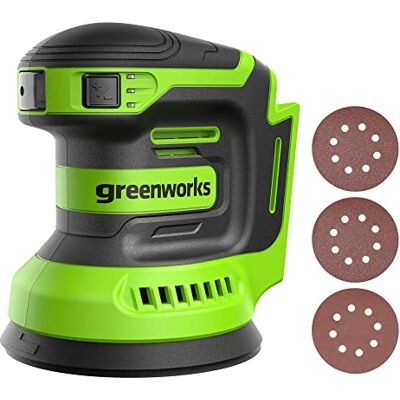 Greenworks 24V excentrische schuurmachine, 5 inch willekeurige schuurmachine, variabele snelheid, alleen gereedschap Greenworks 24V excentrische schuurmachine, 5 inch willekeurige schuurmachine, variabele snelheid, alleen gereedschap