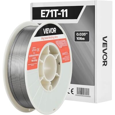 VEVOR Gasvrije gevulde draad, 0,9 mm, 4,5 kg per spoel, MIG E71T-11 lasdraad voor booglassen van alle posities, zelfbescherming, buitengebruik, zacht staal, lage projectie, robuust lassen VEVOR Gasvrije gevulde draad, 0,9 mm, 4,5 kg per spoel, MIG E71T-11 lasdraad voor booglassen van alle posities, zelfbescherming, buitengebruik, zacht staal, lage projectie, robuust lassen