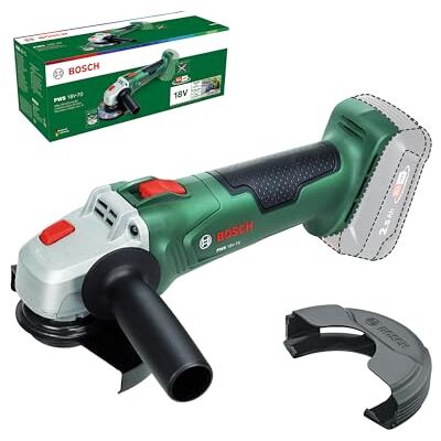 Bosch 18V System haakse accuslijper PWS 18V-70 (voor kleine tot middelgrote (door) slijpklussen; diameter slijpschijf: 125 mm) Bosch 18V System haakse accuslijper PWS 18V-70 (voor kleine tot middelgrote (door) slijpklussen; diameter slijpschijf: 125 mm)