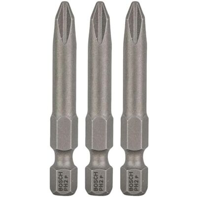 Bosch 2607001506 Bits 3ST PH Kruisjes. Bit Gr.0 x H 25 mm PH2. 49 mm, 3 Stuk Bosch 2607001506 Bits 3ST PH Kruisjes. Bit Gr.0 x H 25 mm PH2. 49 mm, 3 Stuk