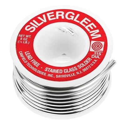 Canfield Silvergleem Loodvrije zilveren soldeerdraad voor gebrandschilderd glas, soldeerwerk en sieraden maken (96% Tin / 4% Zilver) 227 g spoel (1 stuk) Canfield Silvergleem Loodvrije zilveren soldeerdraad voor gebrandschilderd glas, soldeerwerk en sieraden maken (96% Tin / 4% Zilver) 227 g spoel (1 stuk)