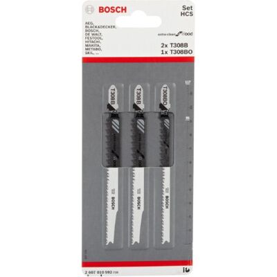 Bosch Professional 2607010592 decoupeerzaagblad, 3-delig STS-set (2 x T308B; 1 x T308BO). Bosch Professional 2607010592 decoupeerzaagblad, 3-delig STS-set (2 x T308B; 1 x T308BO).