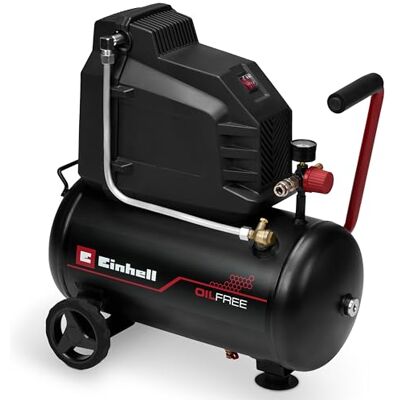Einhell Compressor TC-AC 190/24/8 I OF (1100 W, max. 8 bar, tank: 24 L, aanzuigcapaciteit: 190 l/min, olievrij, onderhoudsvrij, manometer, drukregelaar) Einhell Compressor TC-AC 190/24/8 I OF (1100 W, max. 8 bar, tank: 24 L, aanzuigcapaciteit: 190 l/min, olievrij, onderhoudsvrij, manometer, drukregelaar)