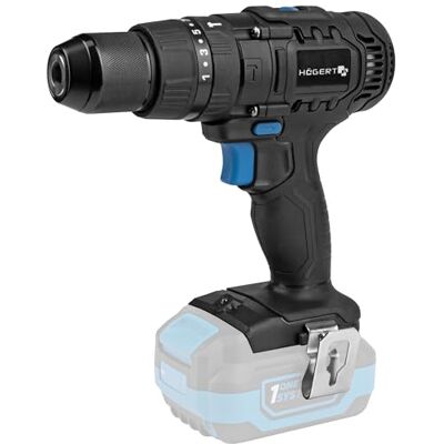 Högert TECHNIK Accu-slagboorschroevendraaier, 18 V, 50 Nm draaimoment, 13 mm auto-lock boorhouder, 21 + 1 koppelniveaus, ledverlichting, zonder accu, metalen aandrijving Högert TECHNIK Accu-slagboorschroevendraaier, 18 V, 50 Nm draaimoment, 13 mm auto-lock boorhouder, 21 + 1 koppelniveaus, ledverlichting, zonder accu, metalen aandrijving