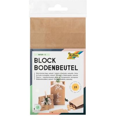 folia Glorex 6 1226 725 zakjes van natuurlijk papier, 15 stuks, 100 x 55 x 175 mm, voor levensmiddelen folia Glorex 6 1226 725 zakjes van natuurlijk papier, 15 stuks, 100 x 55 x 175 mm, voor levensmiddelen