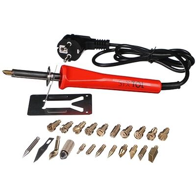 SIXTOL Creatieve soldeerboutset, 220 V, 30 W, 21 soldeerpunten, creatieve houtverbranding SIXTOL Creatieve soldeerboutset, 220 V, 30 W, 21 soldeerpunten, creatieve houtverbranding
