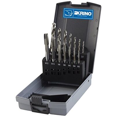 KRINO 10240306 machineschroefdraadboor HSS-G 7-delig HSS-G cilinderinhoud 14-delig KRINO 10240306 machineschroefdraadboor HSS-G 7-delig HSS-G cilinderinhoud 14-delig