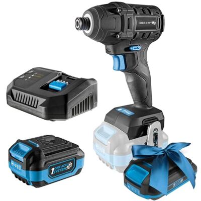 Högert TECHNIK Accu-slagschroevendraaierset 18 V, 200 Nm draaimoment, 4,0 Ah accu, 4 A oplader, koffer, borstelloze motor, led-verlichting, oververhittingsbeveiliging, voor hout en metaal + Promo 2,0 Högert TECHNIK Accu-slagschroevendraaierset 18 V, 200 Nm draaimoment, 4,0 Ah accu, 4 A oplader, koffer, borstelloze motor, led-verlichting, oververhittingsbeveiliging, voor hout en metaal + Promo 2,0