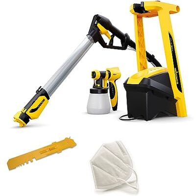 Wagner W 950 FLEXiO verfspuitsysteem voor muur/latexverven, lakken & houtbeschermingsmiddelen/beits binnenshuis, 15 m²-5 min, reservoir 800 ml, 630 W, slang 3,5 m Wagner W 950 FLEXiO verfspuitsysteem voor muur/latexverven, lakken & houtbeschermingsmiddelen/beits binnenshuis, 15 m²-5 min, reservoir 800 ml, 630 W, slang 3,5 m