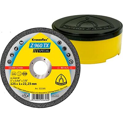 Klingspor 322185 Z 960 TX Zirkonium doorslijpschijven 125 x 1 x 22,23 mm recht, inhoud 25 Klingspor 322185 Z 960 TX Zirkonium doorslijpschijven 125 x 1 x 22,23 mm recht, inhoud 25
