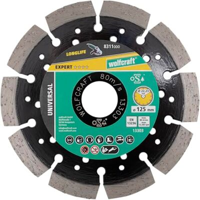 wolfcraft PRO LASER UNIVERSAL Diamantzaagblad - Ø 125 mm wolfcraft PRO LASER UNIVERSAL Diamantzaagblad - Ø 125 mm