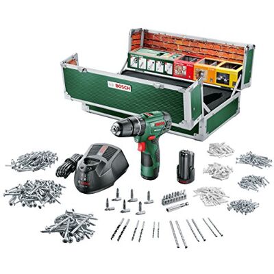 Bosch PSB 10,8 LI-2 Accu-slagboorschroevendraaierset (2 accu's, 508 accessoires, 10,8 V, in koffer Bosch PSB 10,8 LI-2 Accu-slagboorschroevendraaierset (2 accu's, 508 accessoires, 10,8 V, in koffer