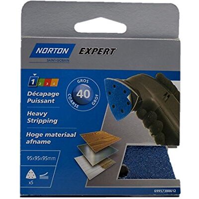 Symantec Driehoekig slijpen blad geperforeerd 6 gaten zelfklevende professionele diameter 95 korrel 40 hoeveelheid 5 Symantec Driehoekig slijpen blad geperforeerd 6 gaten zelfklevende professionele diameter 95 korrel 40 hoeveelheid 5