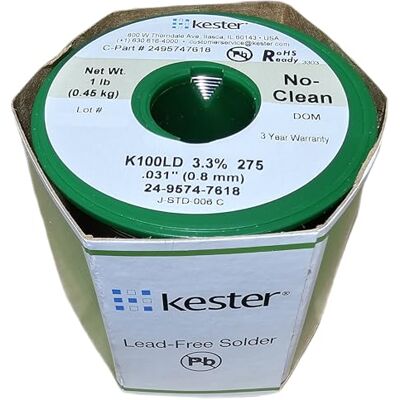 Kester 443-845 24-9574-7618 K100ld loodvrije zonder schoon te maken soldeerdraad. 78,7 cm Diameter-low legering kosten Kester 443-845 24-9574-7618 K100ld loodvrije zonder schoon te maken soldeerdraad. 78,7 cm Diameter-low legering kosten
