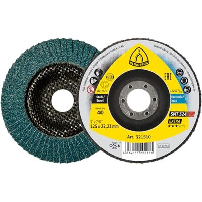 Klingspor 322767 Slijpschijf Schuurmopplaat SMT 624, 115 x 22,23 mm, 10 stuks. Korrel: 60, gebogen Klingspor 322767 Slijpschijf Schuurmopplaat SMT 624, 115 x 22,23 mm, 10 stuks. Korrel: 60, gebogen