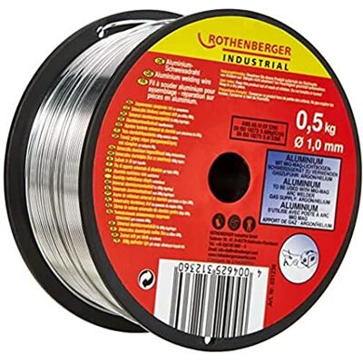 Rothenberger Industrial Aluminium MIG/MAG lasdraad 1,0 mm (0,5 kg spoel) – Spatarm, poriënvrij, voor nauwkeurige lasnaden met argon beschermgas Rothenberger Industrial Aluminium MIG/MAG lasdraad 1,0 mm (0,5 kg spoel) – Spatarm, poriënvrij, voor nauwkeurige lasnaden met argon beschermgas