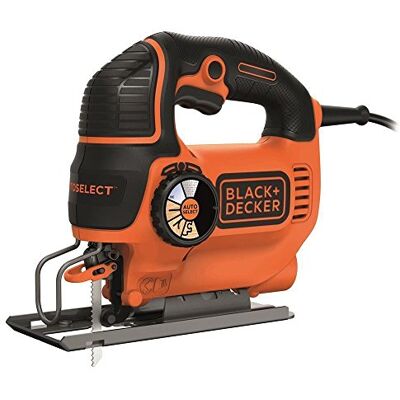 Black & Decker KS801SE-QS decoupeerzaag, bekabeld, pendelzaag, 550 W, zaagdiepte: 5 mm metaal en 80 mm hout, 2 snijbladen Black & Decker KS801SE-QS decoupeerzaag, bekabeld, pendelzaag, 550 W, zaagdiepte: 5 mm metaal en 80 mm hout, 2 snijbladen