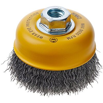 DEWALT DW4 Draadborstel - Krummet koolstofstalen draad - 4 inch x 0,58 inch - 11 HP DEWALT DW4 Draadborstel - Krummet koolstofstalen draad - 4 inch x 0,58 inch - 11 HP