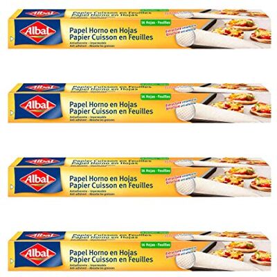 Albal Bakpapier 16 Bladen - Hittebestendig, Anti-aanbak, Milieuvriendelijk Albal Bakpapier 16 Bladen - Hittebestendig, Anti-aanbak, Milieuvriendelijk