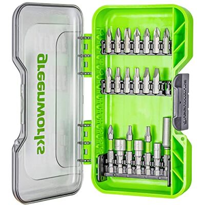 Greenworks geharde schroefbitjes (20-delige set Pick and Click bitjes geschikt voor alle accuboren) Greenworks geharde schroefbitjes (20-delige set Pick and Click bitjes geschikt voor alle accuboren)