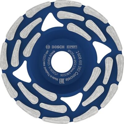 Bosch 1x EXPERT Concrete diamantslijpkop voor betonslijpmachines, asgat 19-22,23 mm (voor Beton, Ø 125 mm, Professional Accessoires Betonslijper) Bosch 1x EXPERT Concrete diamantslijpkop voor betonslijpmachines, asgat 19-22,23 mm (voor Beton, Ø 125 mm, Professional Accessoires Betonslijper)