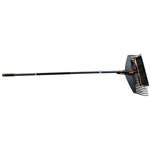 Fiskars Bezem bladbezem en straatbezem plus steel 156 cm Quick Fit-set, meerkleurig