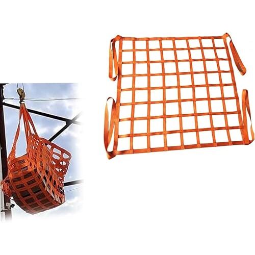 ININOSNP Ladinghijsnet, vlak hijsnet, gebruikt for het verplaatsen en trekken van bouwtuigage (Size : 3 X 3M/Mesh 15cm/Load 2.5t)