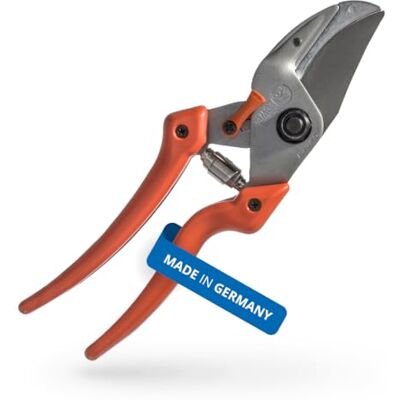 Original LÖWE 8 professionele aambeeld snoeischaar 8.107 met bypass geometrie scherpe handzame schaar met stalen lemmet anti-aanbaklaag en ergonomisch gevormde handgrepen voor snijwerkzaamheden in Original LÖWE 8 professionele aambeeld snoeischaar 8.107 met bypass geometrie scherpe handzame schaar met stalen lemmet anti-aanbaklaag en ergonomisch gevormde handgrepen voor snijwerkzaamheden in