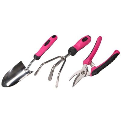 SIXTOL GARDEN PINK 3 Tuingereedschapset 3-delig roestvrij staal ergonomische handgrepen SIXTOL GARDEN PINK 3 Tuingereedschapset 3-delig roestvrij staal ergonomische handgrepen