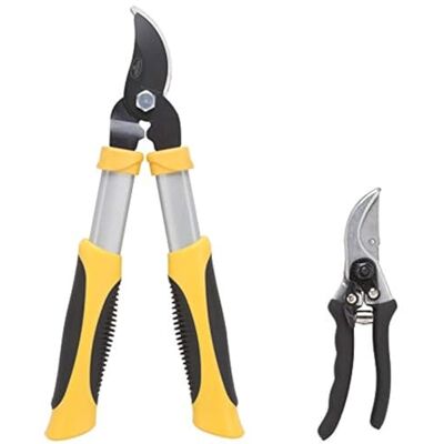 Edward Tools Takkenschaar en snoeischaar set Heavy Duty warmtebehandelde koolstofstalen messen 1 1/2" takkenschaar diameter gesneden Edward Tools Takkenschaar en snoeischaar set Heavy Duty warmtebehandelde koolstofstalen messen 1 1/2" takkenschaar diameter gesneden