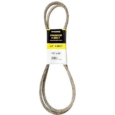 MaxPower V-riemen 347528, versterkt met kevlar, 1/2" x 85" 4L850 buitenlengte L(a) 2160 mm. MaxPower V-riemen 347528, versterkt met kevlar, 1/2" x 85" 4L850 buitenlengte L(a) 2160 mm.