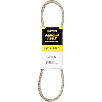 MaxPower V-riemen 347476, versterkt met kevlar, 1/2" x 33" 4L330 buitenlengte L(a) 840 mm. MaxPower V-riemen 347476, versterkt met kevlar, 1/2" x 33" 4L330 buitenlengte L(a) 840 mm.