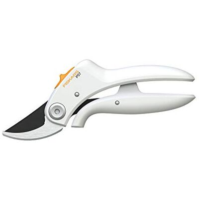 Fiskars Bypass Tuinschaar P57 voor verse Takken en Twijgen tot Ø 2 cm Lengte: 18 cm, Gewicht: 140 g, Wit/Oranje, FiberComp/Hoogwaardige Staal, Light, 1026916 Fiskars Bypass Tuinschaar P57 voor verse Takken en Twijgen tot Ø 2 cm Lengte: 18 cm, Gewicht: 140 g, Wit/Oranje, FiberComp/Hoogwaardige Staal, Light, 1026916