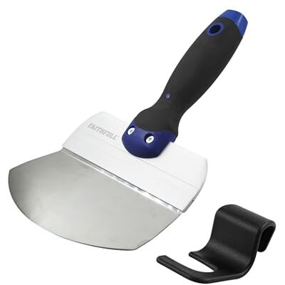 Faithfull Gebogen Emmertroffel, 165 Mm (6,5 Inch), Emmertroffel Met Ophanghaak, Roestvrijstalen Blad, Soft-Grip Handvat Voor Het Scheppen En Verwijderen Van Mortel En Lijm Faithfull Gebogen Emmertroffel, 165 Mm (6,5 Inch), Emmertroffel Met Ophanghaak, Roestvrijstalen Blad, Soft-Grip Handvat Voor Het Scheppen En Verwijderen Van Mortel En Lijm