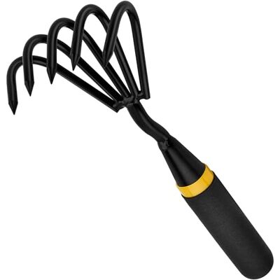 Kemaier Tuinhark roestvrijstalen handcultivator voor zwaar belastbare grondlosmaken, planten en onkruidverwijdering Kemaier Tuinhark roestvrijstalen handcultivator voor zwaar belastbare grondlosmaken, planten en onkruidverwijdering